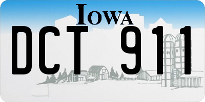 IA license plate DCT911