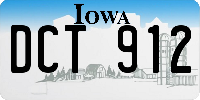 IA license plate DCT912