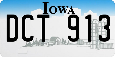 IA license plate DCT913