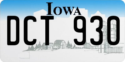IA license plate DCT930