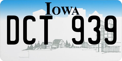 IA license plate DCT939