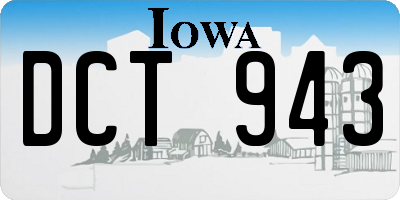 IA license plate DCT943
