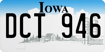 IA license plate DCT946