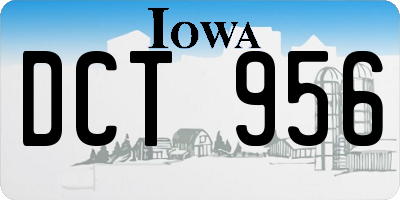 IA license plate DCT956