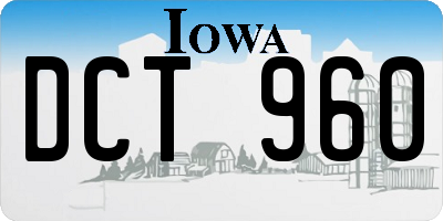 IA license plate DCT960