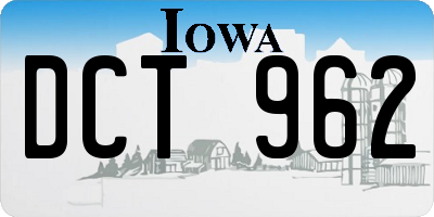 IA license plate DCT962