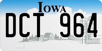 IA license plate DCT964