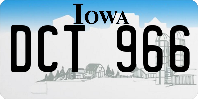 IA license plate DCT966