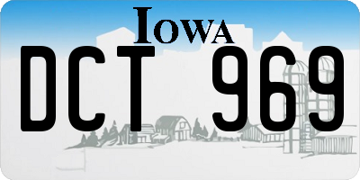 IA license plate DCT969