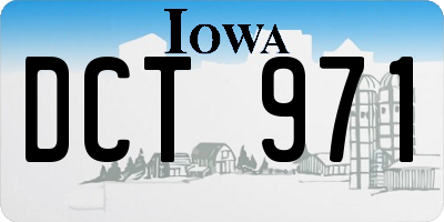 IA license plate DCT971
