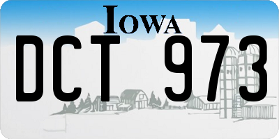 IA license plate DCT973