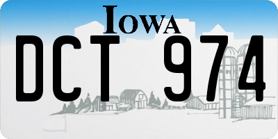 IA license plate DCT974