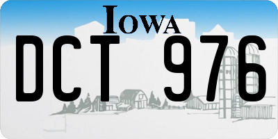 IA license plate DCT976