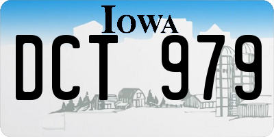 IA license plate DCT979