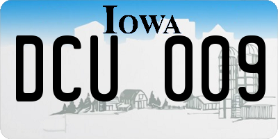 IA license plate DCU009