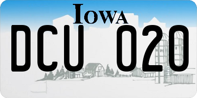 IA license plate DCU020