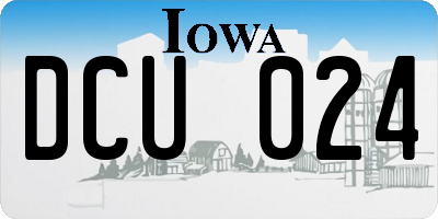 IA license plate DCU024