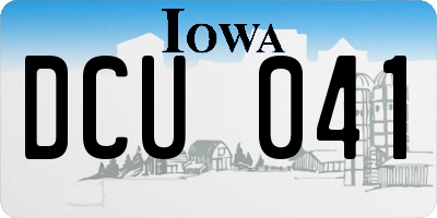 IA license plate DCU041