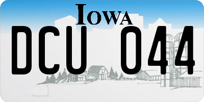 IA license plate DCU044