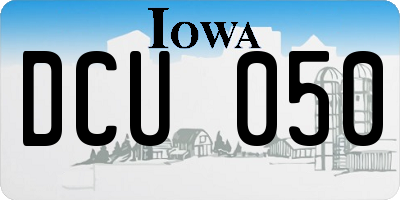 IA license plate DCU050