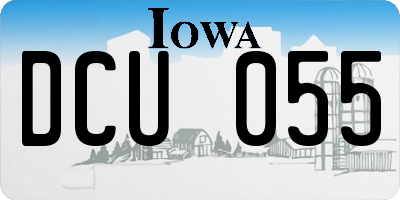 IA license plate DCU055