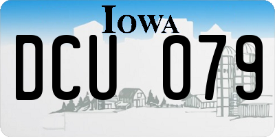 IA license plate DCU079