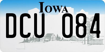 IA license plate DCU084