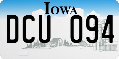 IA license plate DCU094