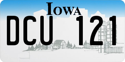 IA license plate DCU121