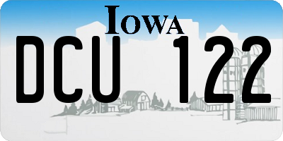 IA license plate DCU122