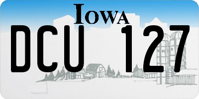 IA license plate DCU127