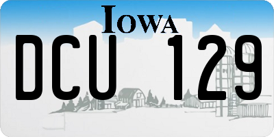 IA license plate DCU129