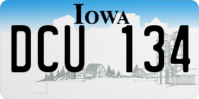 IA license plate DCU134