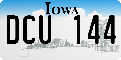 IA license plate DCU144