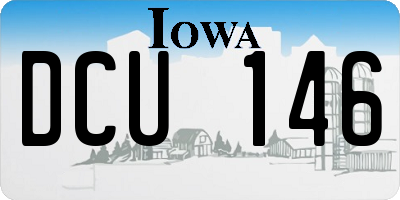 IA license plate DCU146