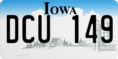IA license plate DCU149
