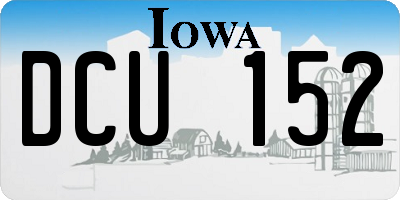 IA license plate DCU152