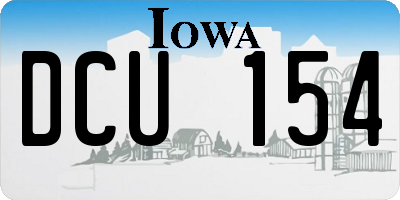 IA license plate DCU154