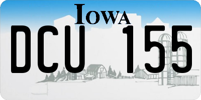 IA license plate DCU155