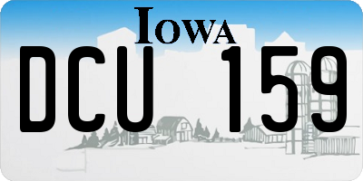 IA license plate DCU159