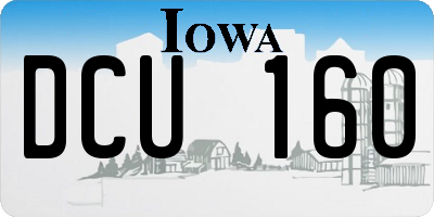 IA license plate DCU160