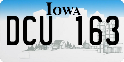 IA license plate DCU163