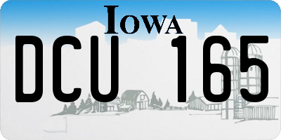 IA license plate DCU165