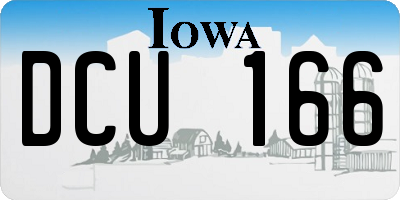 IA license plate DCU166