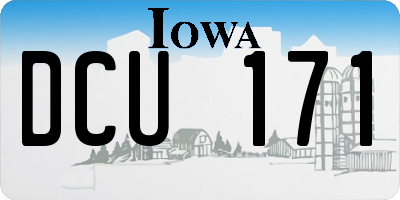 IA license plate DCU171