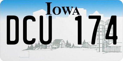 IA license plate DCU174