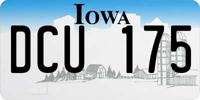 IA license plate DCU175