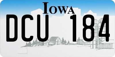 IA license plate DCU184