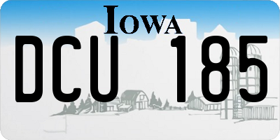 IA license plate DCU185