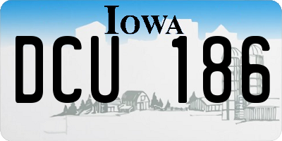 IA license plate DCU186